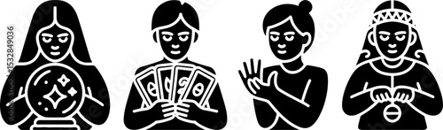 Fortune Teller Cards Palm Reading Psychic Symbols