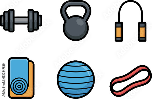 Fitness Equipment Dumbbell Kettlebell Jump Rope Exercise Set