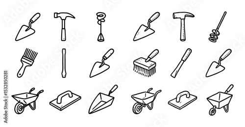 Masonry Tools Icons