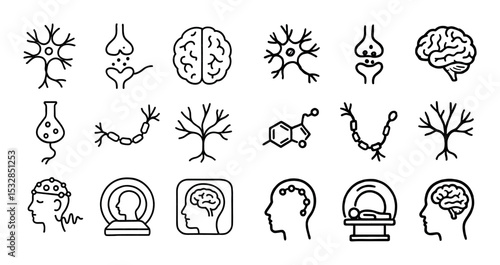 Neuroscience Icons Grid
