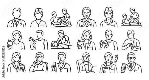 Health Professionals Icons