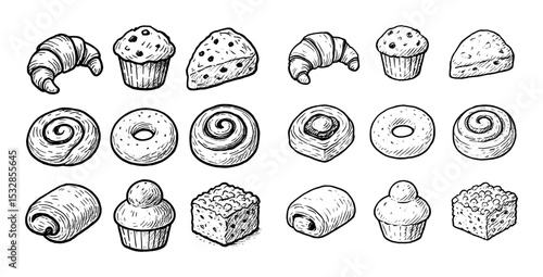 Breakfast Pastries Icons