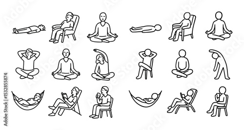 Relaxation Pose Icons