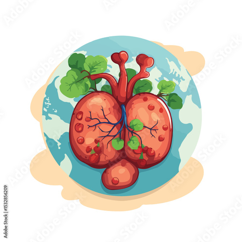 Colorful World Kidney Day Cartoon Vector Illustration for Educational Purposes