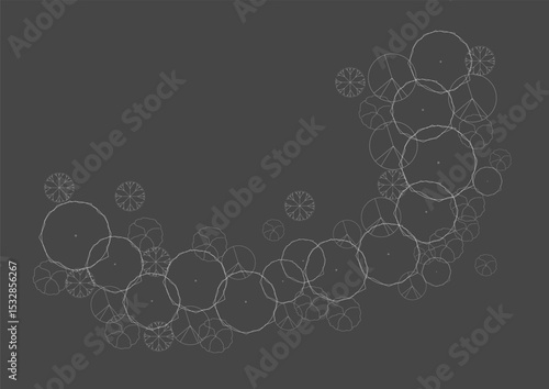 architecture drawing plant tree top view plan greenery vegetation vector. design nature architectural landscape set element illustration bush garden flora sapling minimal. architect isolated.
