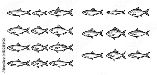 Schooling Fish Icons