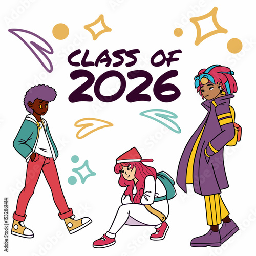 Cool and Edgy Class of 2026 with Street Art El & Vector Art