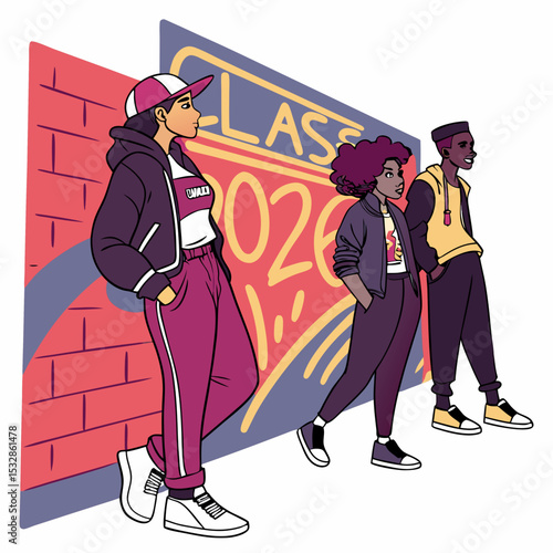 Cool and Edgy Class of 2026 with Street Art El & Vector Art