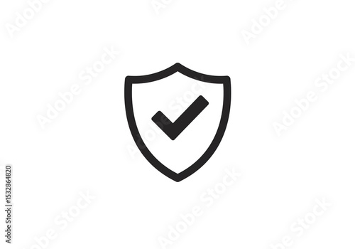 A simple black outline of a shield with a check mark inside on a plain white background image icon Free Download A simple black outline of a shield with a check mark inside on a plain white background image icon - GFXLoad
