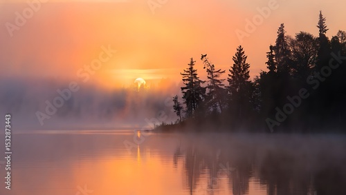 Wallpaper Mural sunrise over the river Torontodigital.ca