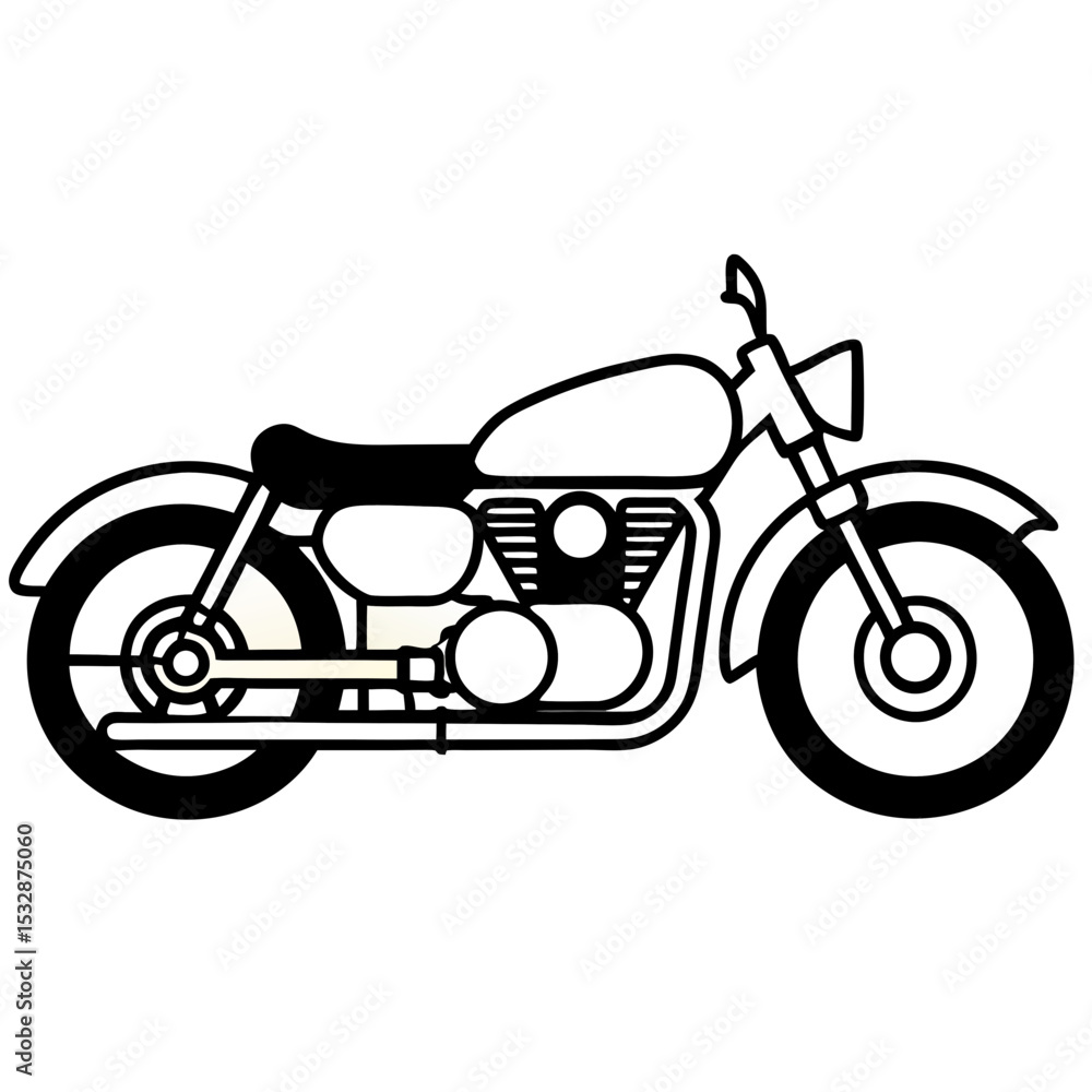 Fototapeta premium retro scooter vector illustration