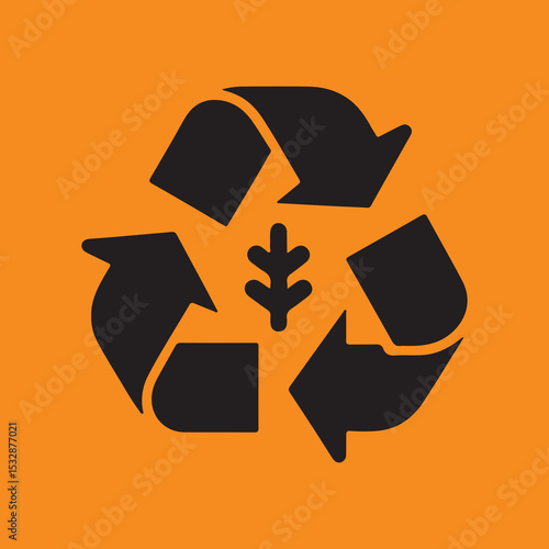 recycle vector icon silhouette 
