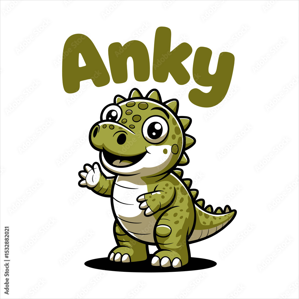 Fototapeta premium green dragon cartoon