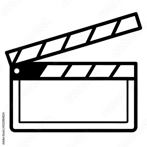 movie clapper board vector