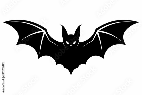 bat sihouette black vector