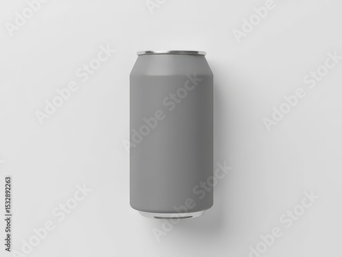 Gray Soda Can Mockup Template Design