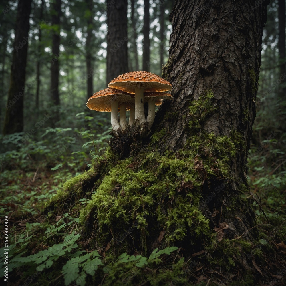 Fototapeta premium mushrooms in the forest