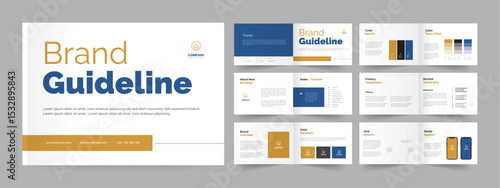 Brand Guidelines Presentation, Brand Guideline Template, Guidebook Design