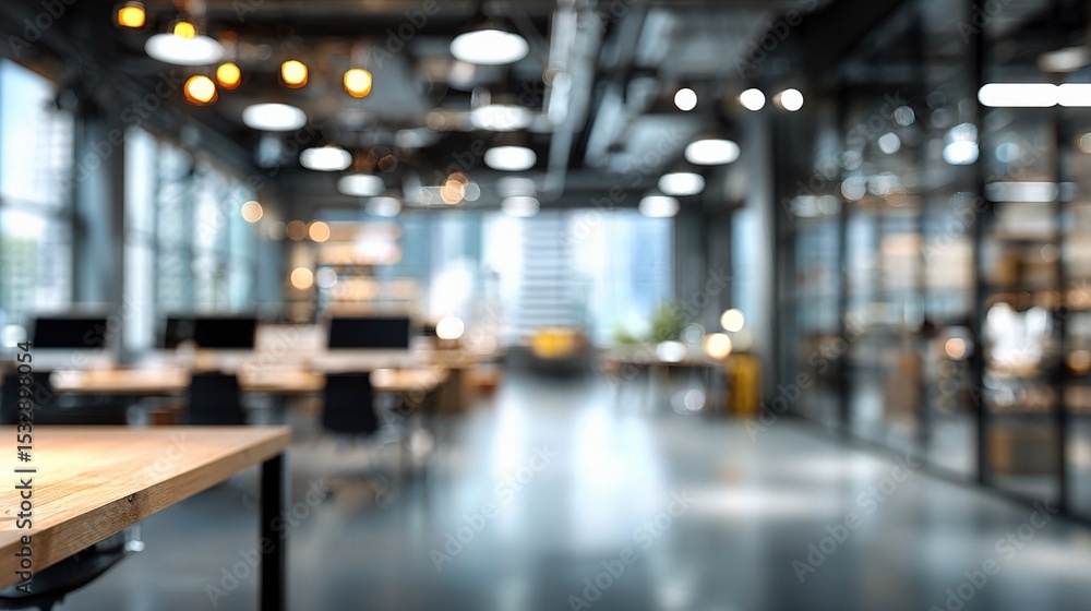 Blurred Office Background with Ample Copy Space for Text and Graphics Blurred Office Background with Ample Copy Space for Text and Graphics