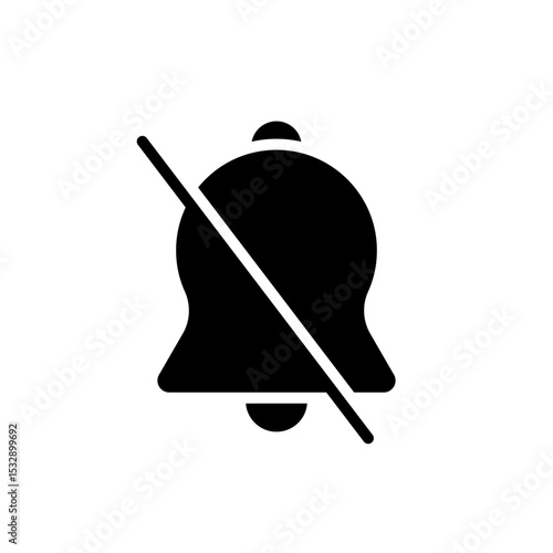 Solid Mute Notification Bell Icon