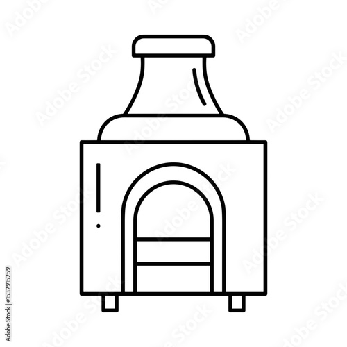Cremation furnace in minimalist design for funerals and funeral services  