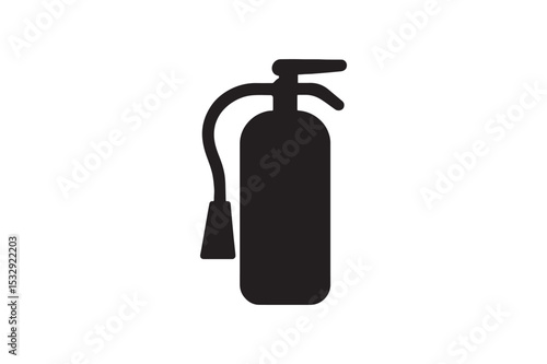 Fire Extinguisher silhouette vector with white background