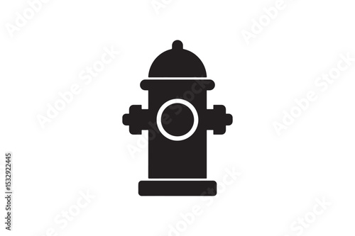 Fire Hydrant silhouette vector with white background