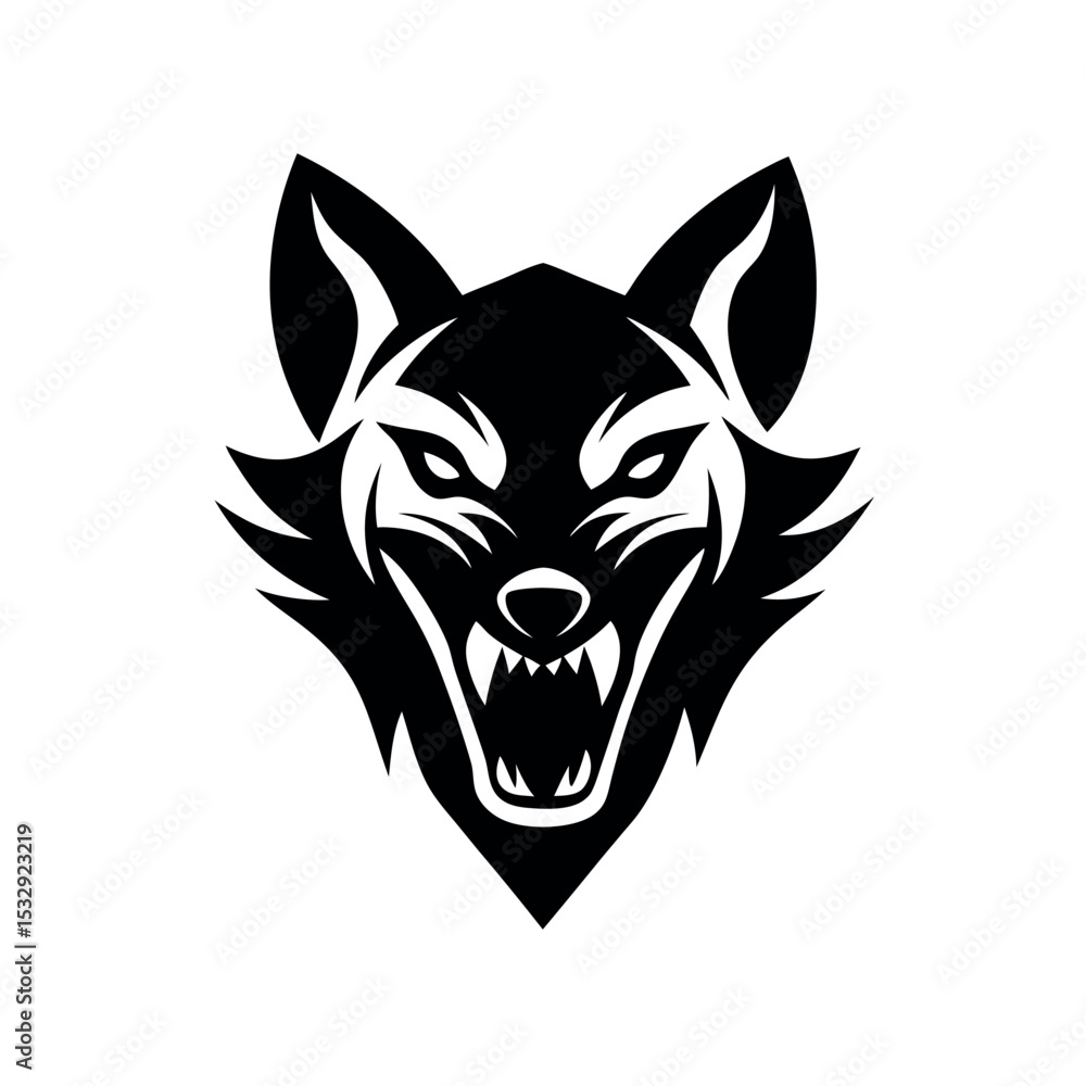 Obraz premium Wolf logo vector illustration .