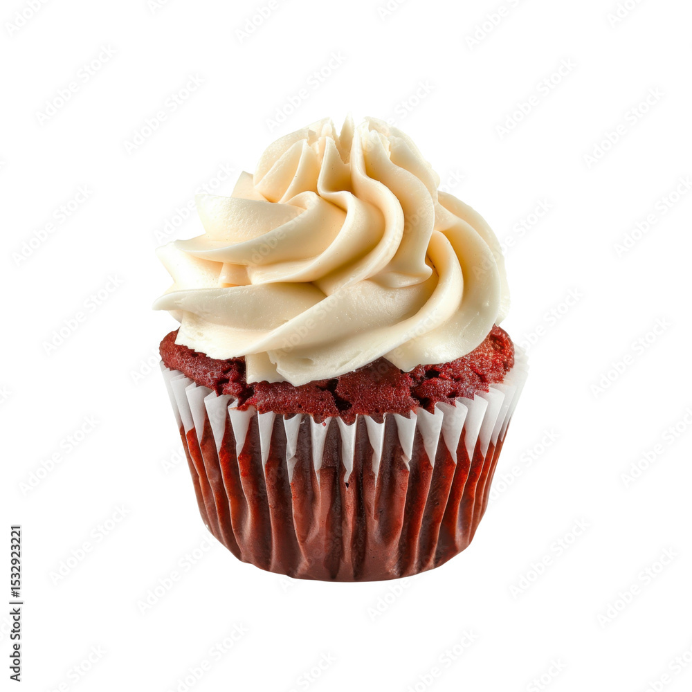 Delicious Red Velvet Cupcake with Cream Cheese Frosting Delicious Red Velvet Cupcake with Cream Cheese Frosting