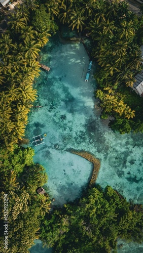 Paisu Pok Lake from Above, Sulawesi, Banggai