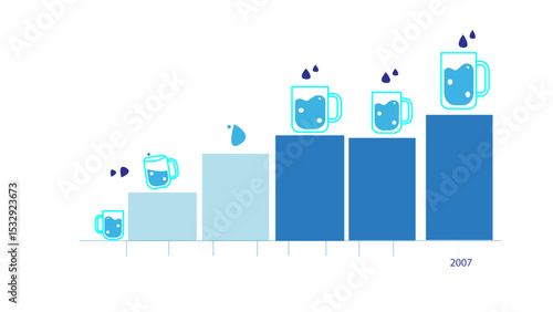 Widget Style Water Intake Tracker UI gentle reminder in a clean, sans-serif font, such as Open Sans, in a medium gray color, to encourage the user to stay on track with their hydration goals, with amp