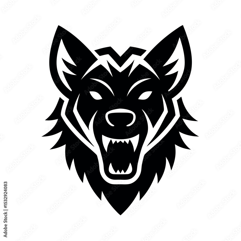 Obraz premium Wolf logo vector illustration .