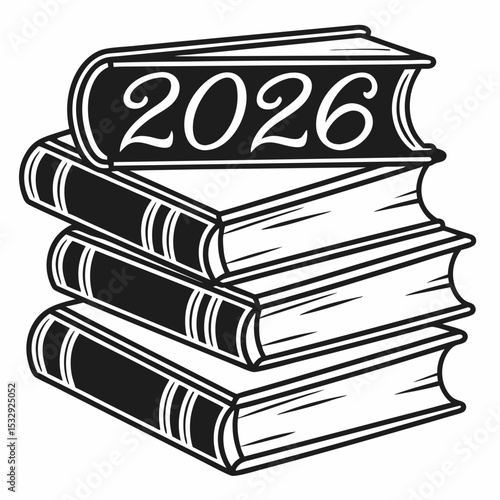Stack of books 2026 graduation year books