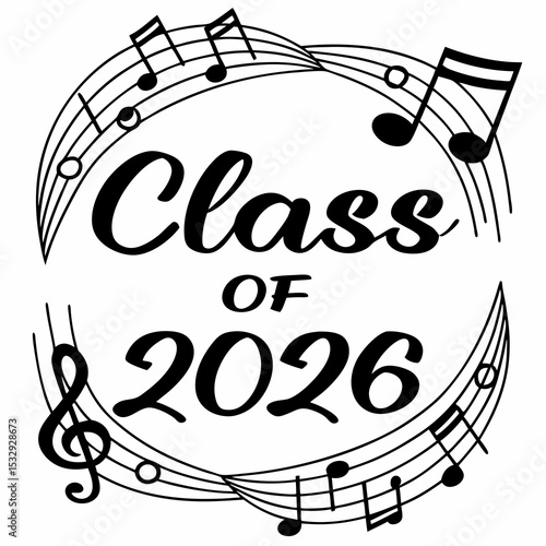 Class of 2026 graduation music design