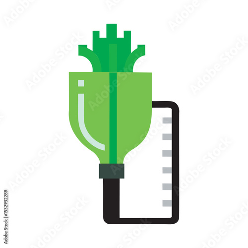 Leek Measuring Tape Tool Vector