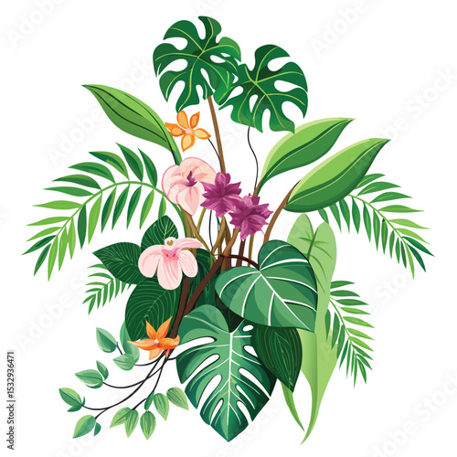 ivy bush with natural floral style
