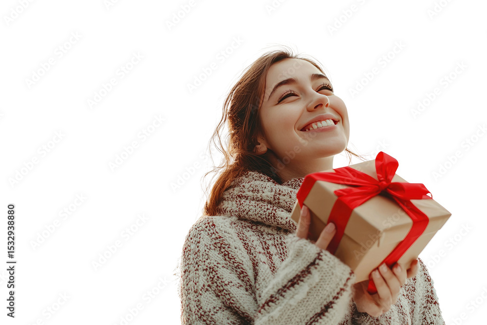 woman with gift woman with gift