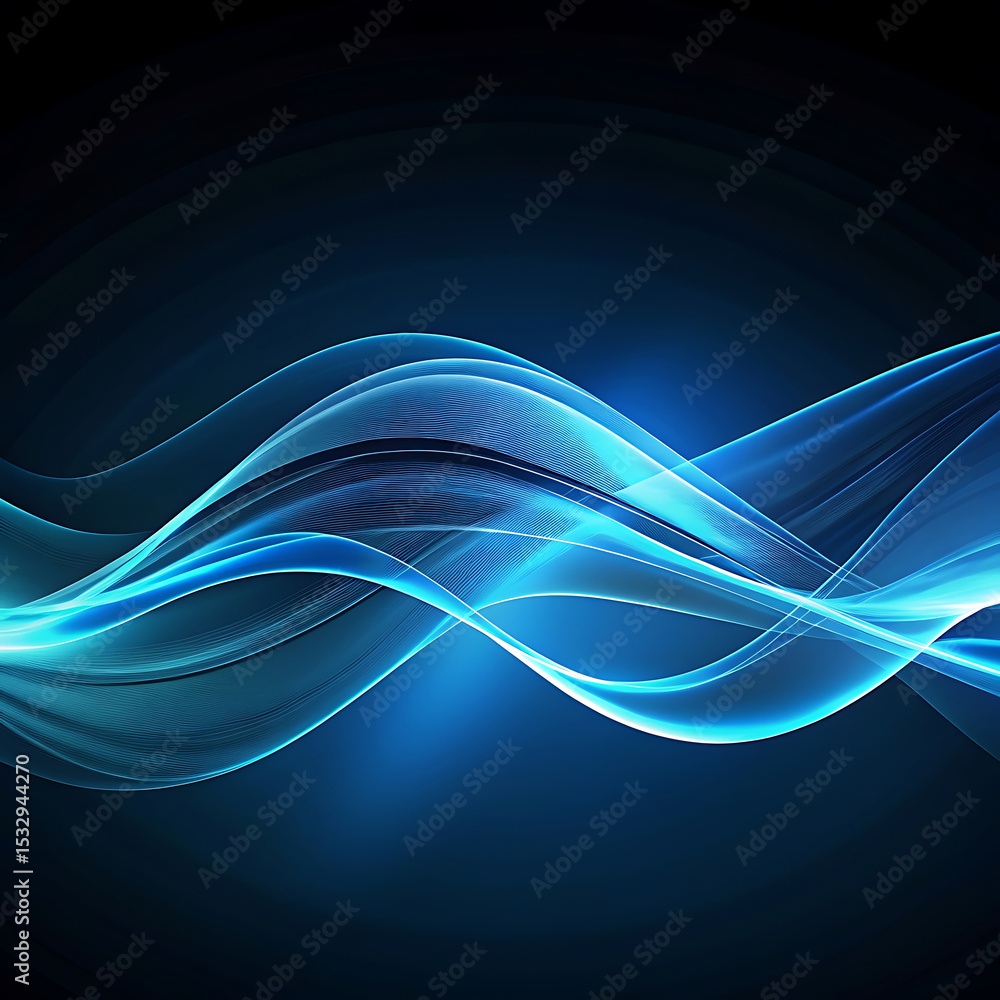 Naklejka premium A digital artwork showcasing flowing lines on a dark backdrop