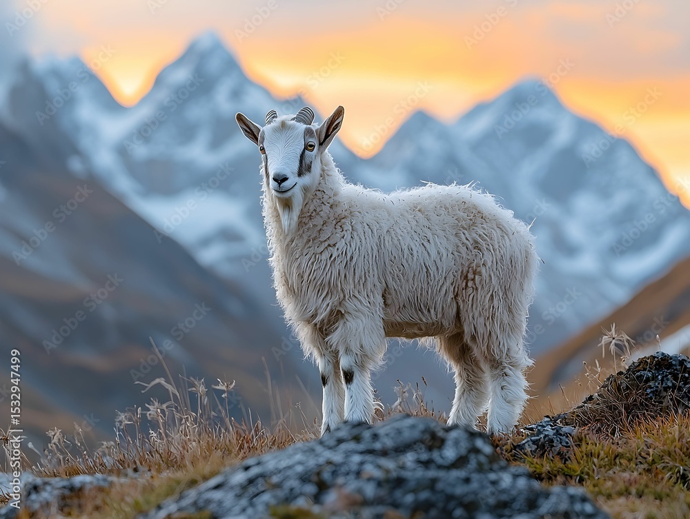 Fototapeta premium Majestic Mountain Range at Sunset