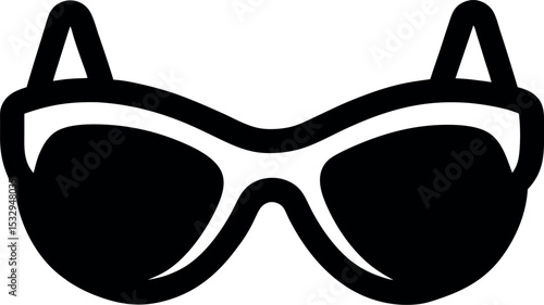 Sunglasses silhouette vector sunglass icon
