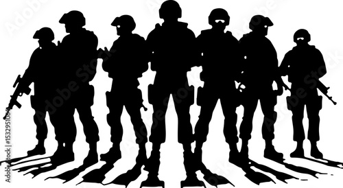 American military, army, Soldiers Vector Silhouette bundle