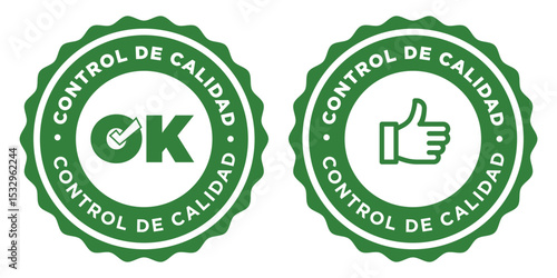 etiquetas redondas control de calidad