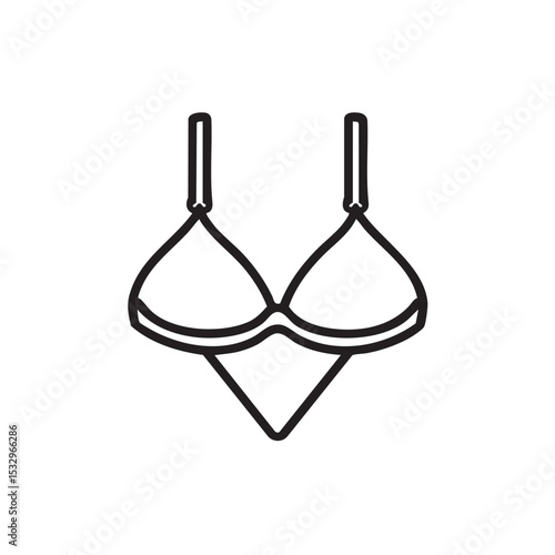 Stylish bikini design for summer beachwear and swim collection vector illustration