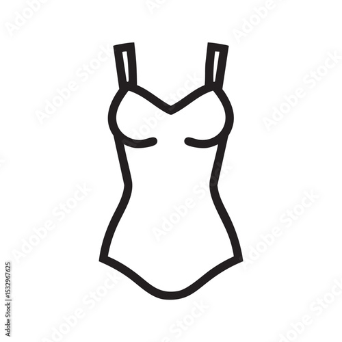 Minimalist design of a swimsuit for summer fashion and beachwear vector illustration