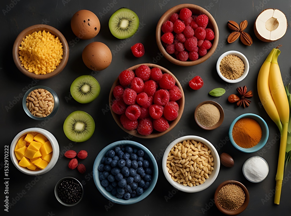 mix of different kinds of spices mix of different kinds of spices