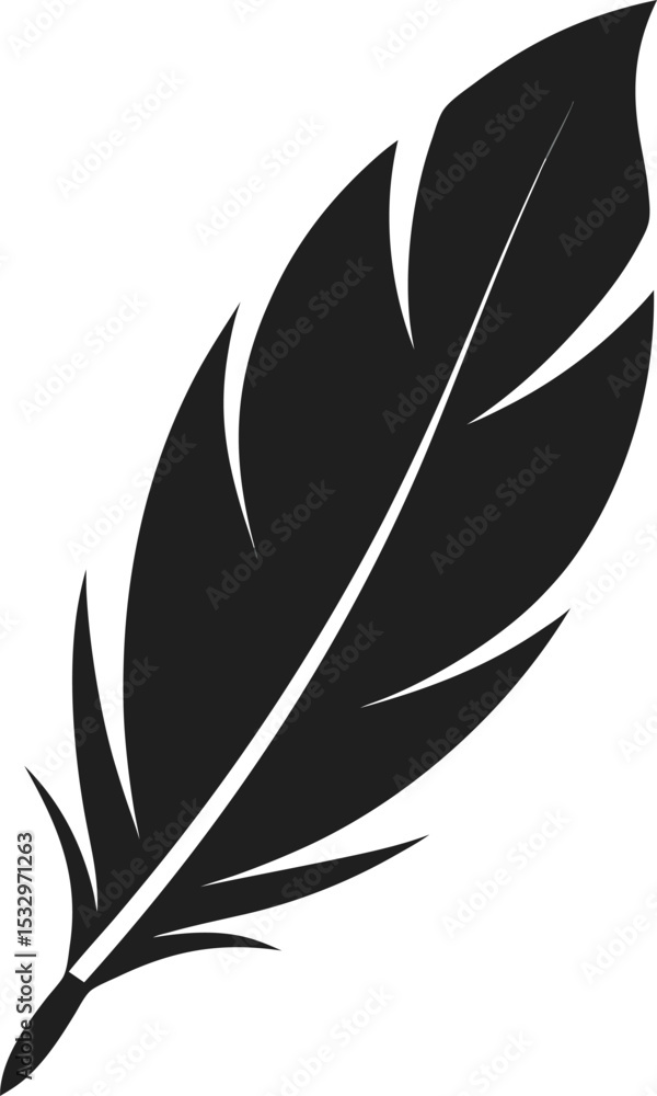 Obraz premium feather vector illustration on transparent background 