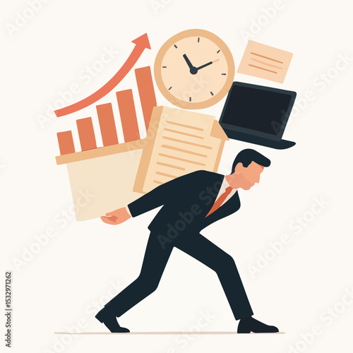 vector analogy of employee workload