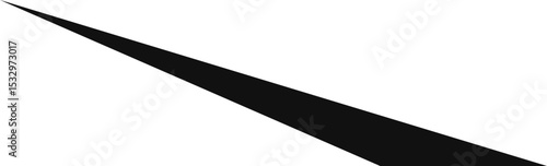 Isosceles triangle with equal sides and a filled uniform color.