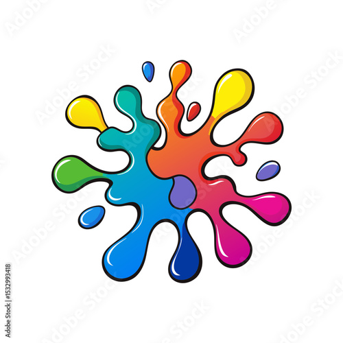 ink splashes forming ripple like patterns vector art