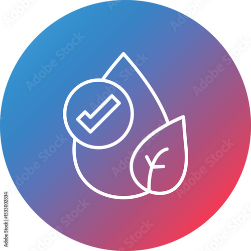 Hypoallergenic Line Gradient Circle Background Icon